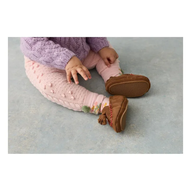 Samsam Leather slippers | Brown