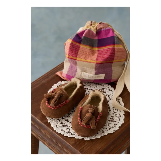 Samsam Leather slippers | Brown