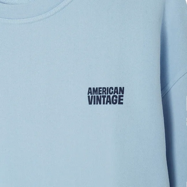 Sweat Plizzy Col rond | Bleu ciel