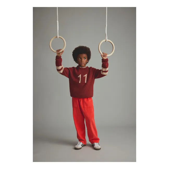 Pull Arles Coton Bio | Rouge foncé