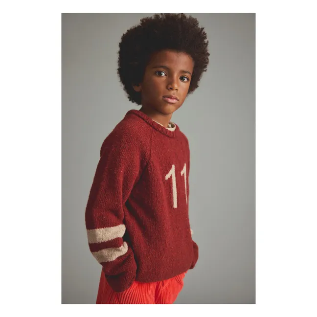 Pull Arles Coton Bio | Rouge foncé