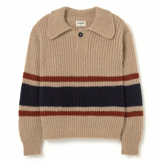 Bari Polo Neck Sweater | Beige