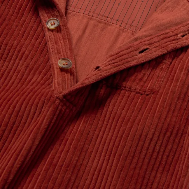 Blai Corduroy Organic Cotton Jumpsuit | Dark red