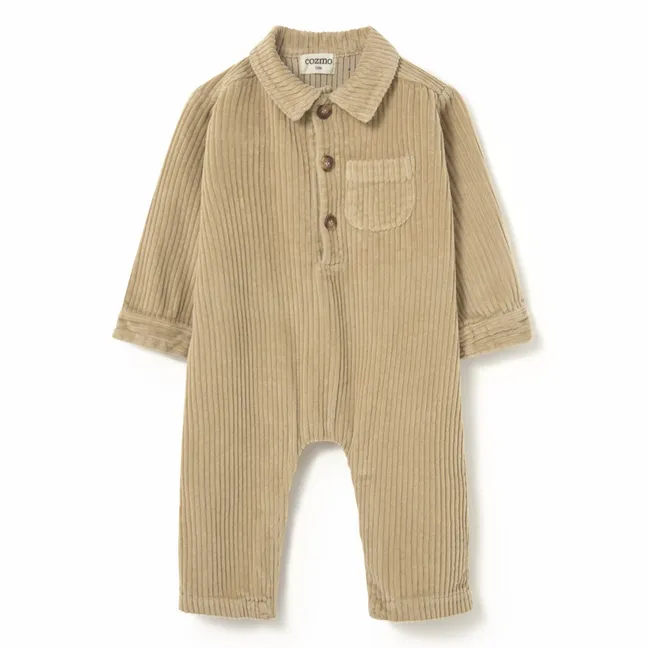 Blai Corduroy Organic Cotton Jumpsuit | Beige