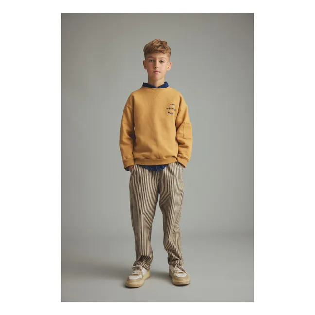 Pantalon Blas Rayé | Beige