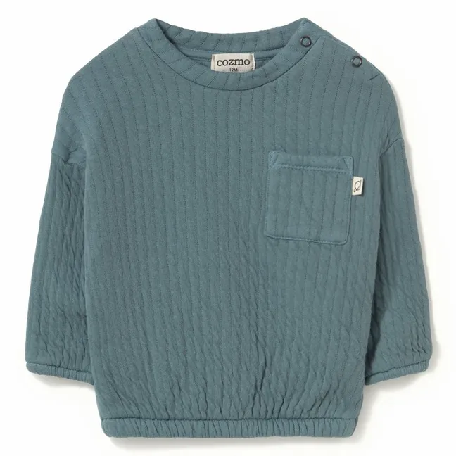 Sweat Chipre Coton Bio | Bleu horizon