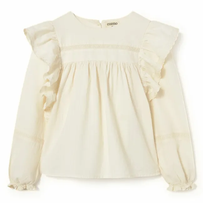 Blouse Volants Dalia | Ivoire