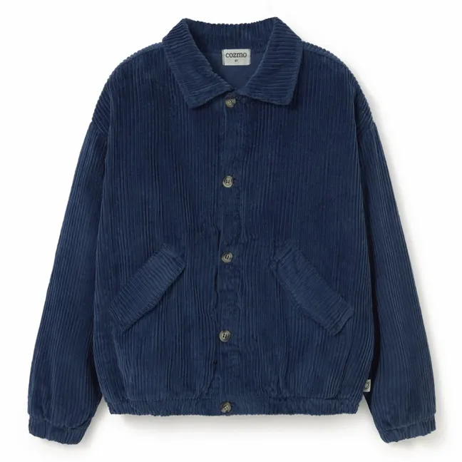 Veste Emil Velours Côtelé Coton Bio | Bleu marine