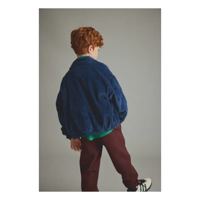 Veste Emil Velours Côtelé Coton Bio | Bleu marine