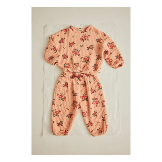 Sweat Erin Fleurs Coton Bio | Rose pêche