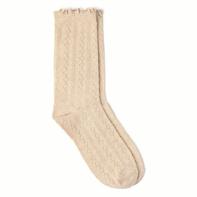Chaussettes Frill | Ivoire