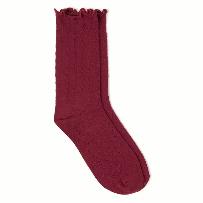 Chaussettes Frill | Bordeaux