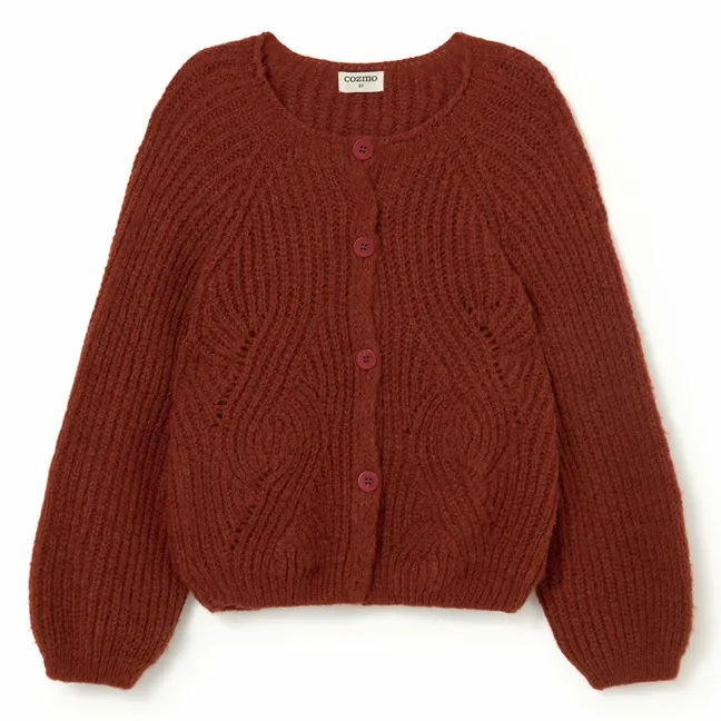 Cardigan India | Rouge foncé