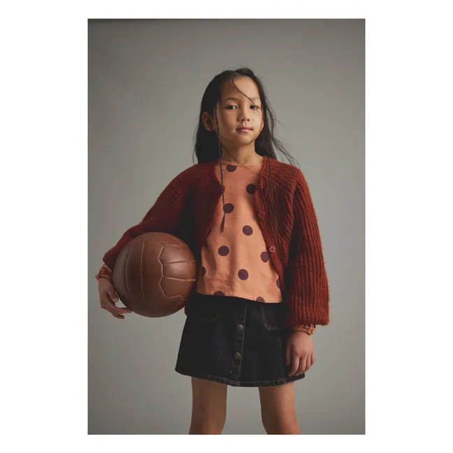 Cardigan India | Rouge foncé