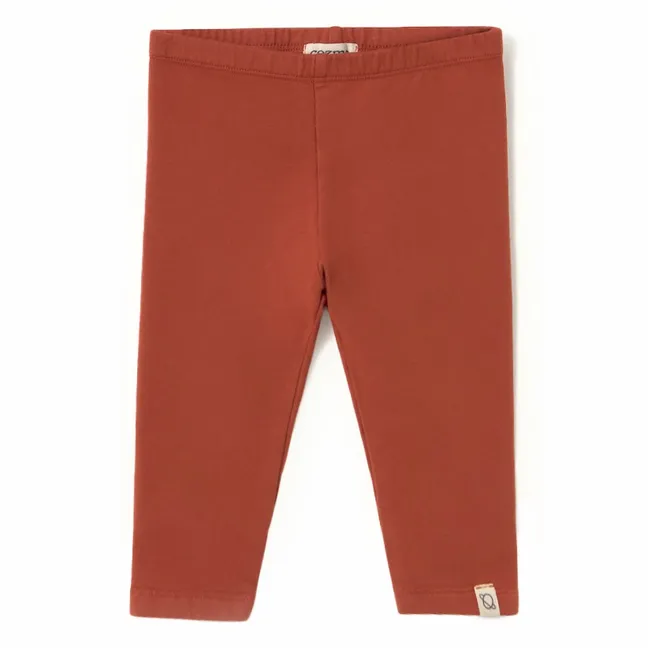 Legging Uni Coton Bio | Rouge foncé