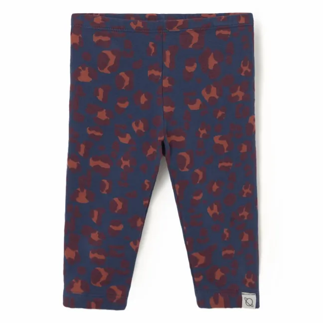 Legging Léopard Bébé Coton Bio | Bleu marine