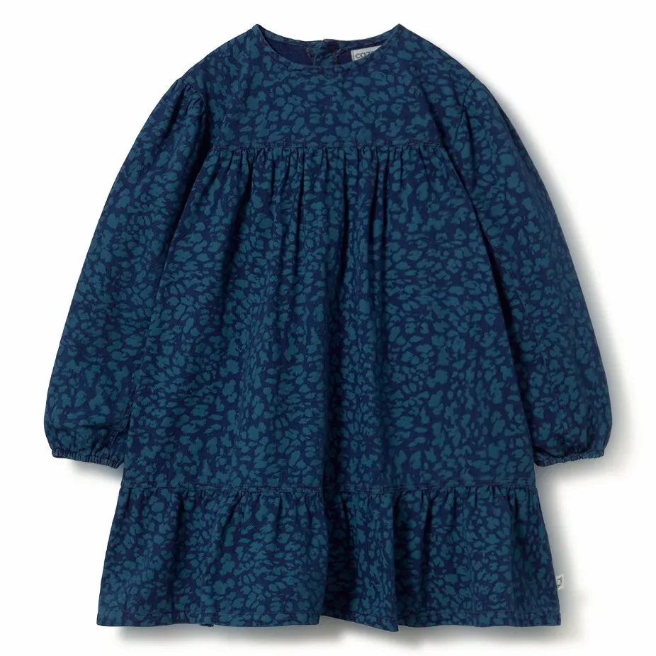 Robe London Léopard Denim | Bleu- Image produit n°0