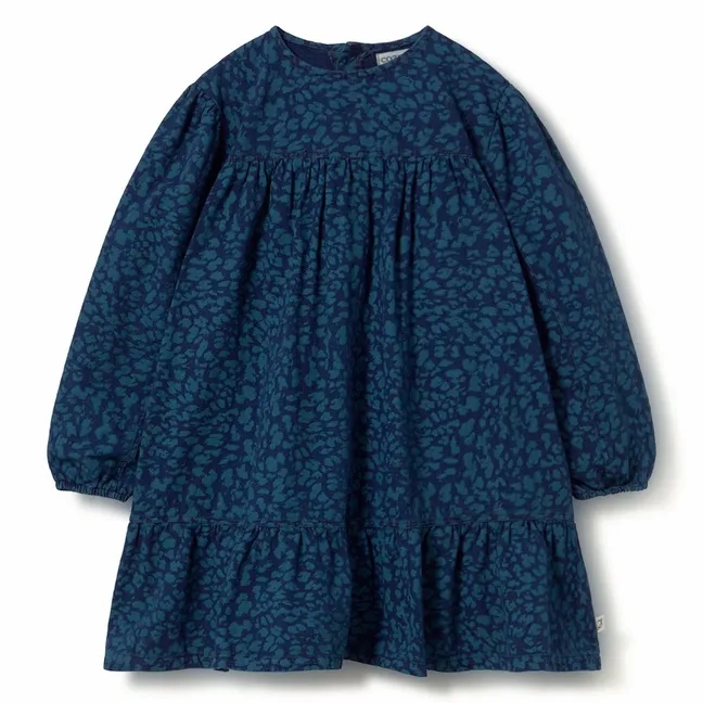 Robe London Léopard Denim | Bleu