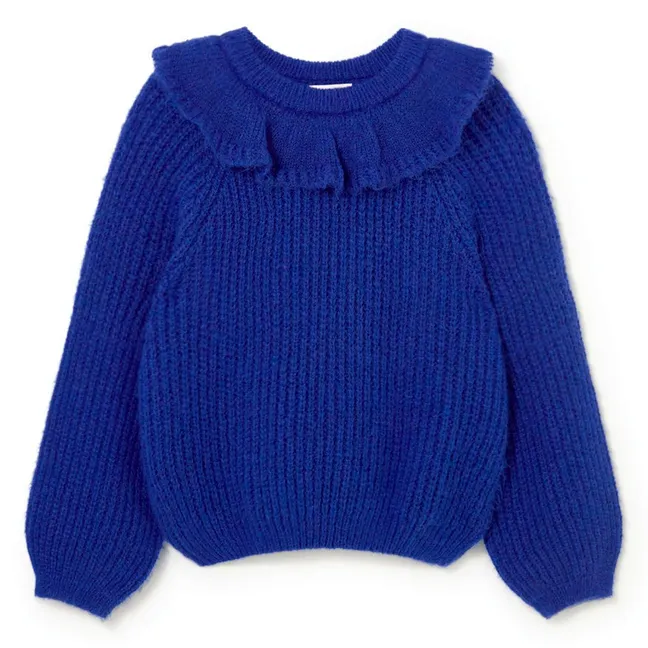 Pull Col Volants Lua | Bleu