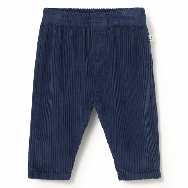 Pantalon Miki Velours Côtelé Coton Bio | Bleu marine