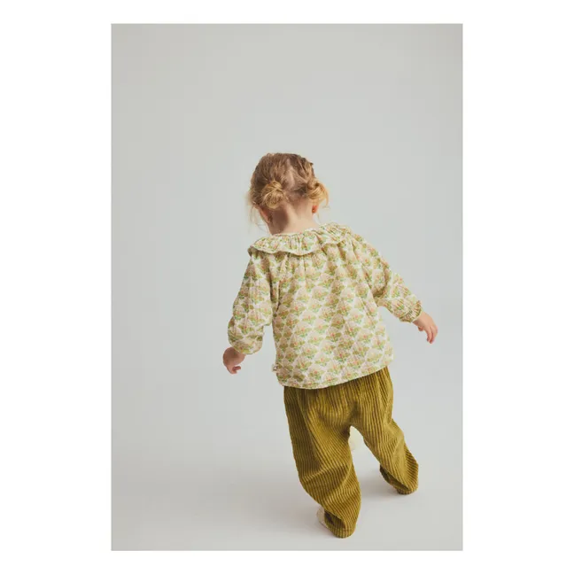 Pantalon Miki Velours Côtelé Coton Bio | Vert