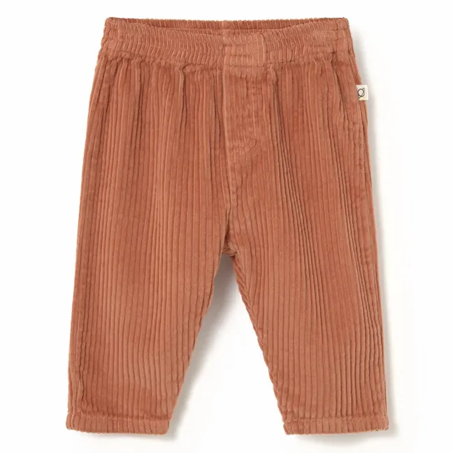 Pantalon Miki Velours Côtelé Coton Bio | Corail