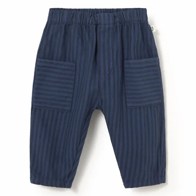 Pantalon Nepal Rayé | Bleu marine