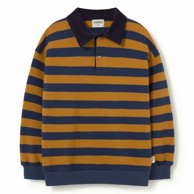 Polo Nepal Rayé | Bleu marine