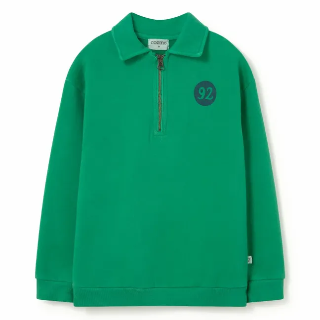 Sweat Col Polo Otto | Vert prairie