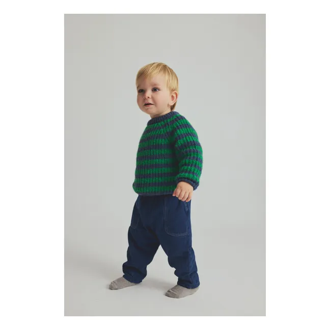Pull Vigo Rayé | Vert prairie