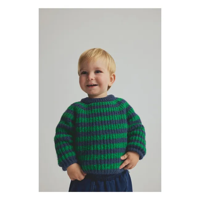 Vigo Striped Sweater | Meadow Green