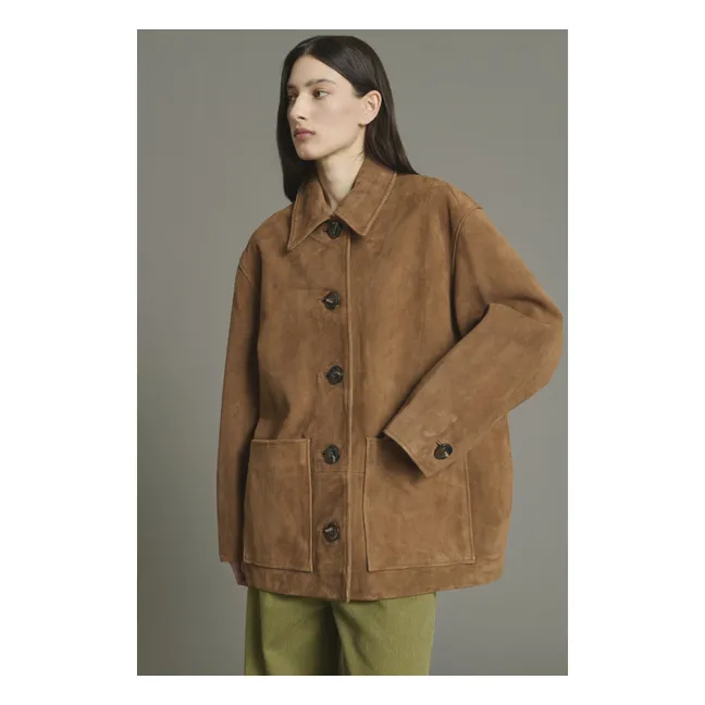 Veste Vincenzo Daim de Chèvre | Ebène