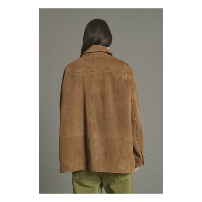 Veste Vincenzo Daim de Chèvre | Ebène