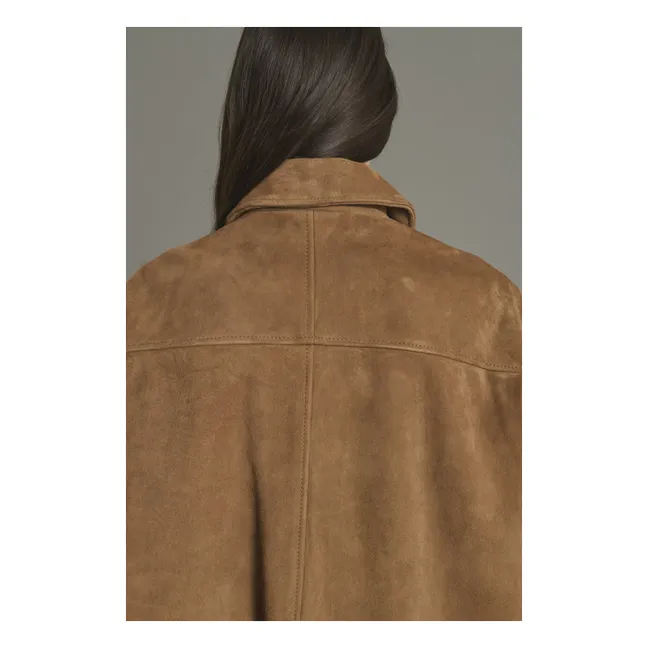 Veste Vincenzo Daim de Chèvre | Ebène