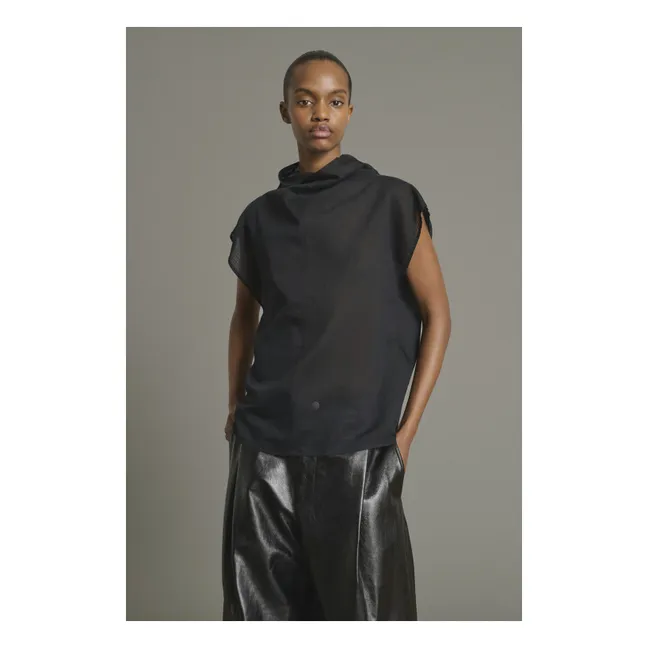 Blouse Izumi Coton Bio et Soie | Noir
