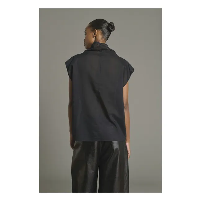 Blouse Izumi Coton Bio et Soie | Noir