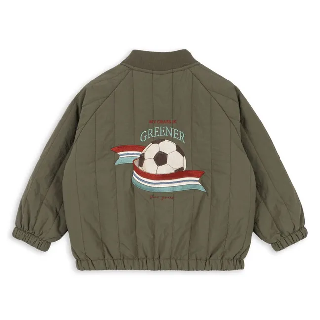 Juno Football Bomber Jacket | Khaki