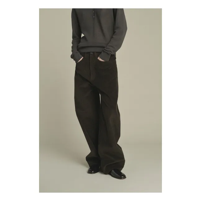 Pantalon Gunther Coton Bio | Marron foncé