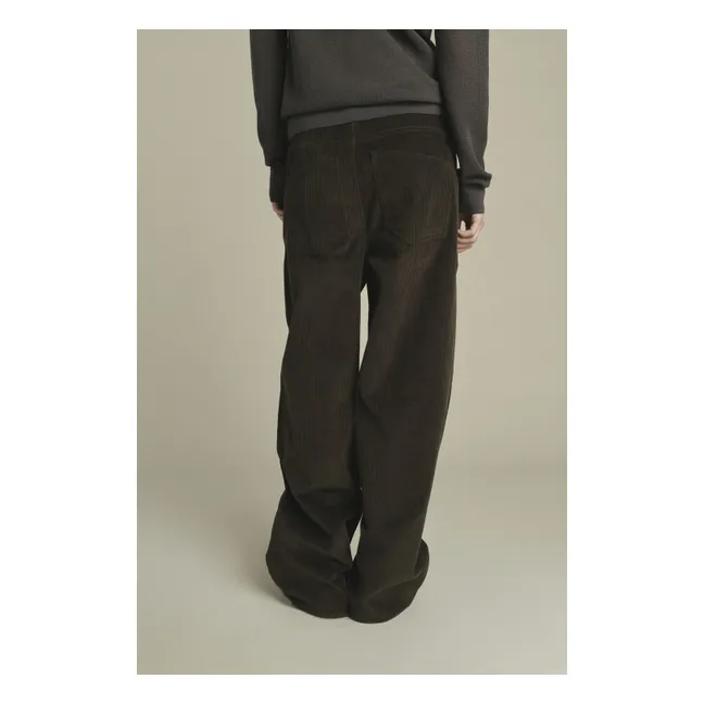 Pantalon Gunther Coton Bio | Marron foncé