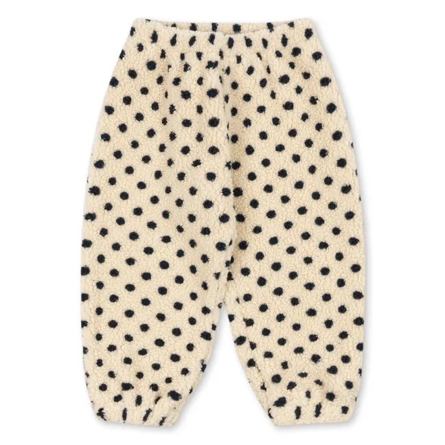 Jogger Façon Sherpa Jody Pois Fibres Recyclées | Ecru