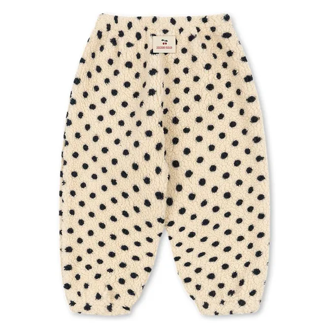 Jogger Façon Sherpa Jody Pois Fibres Recyclées | Ecru