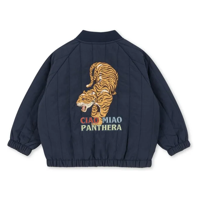 Juno Tiger Bomber Jacket | Dark Blue