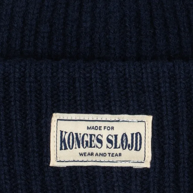 Bonnet Basil Laine | Bleu foncé