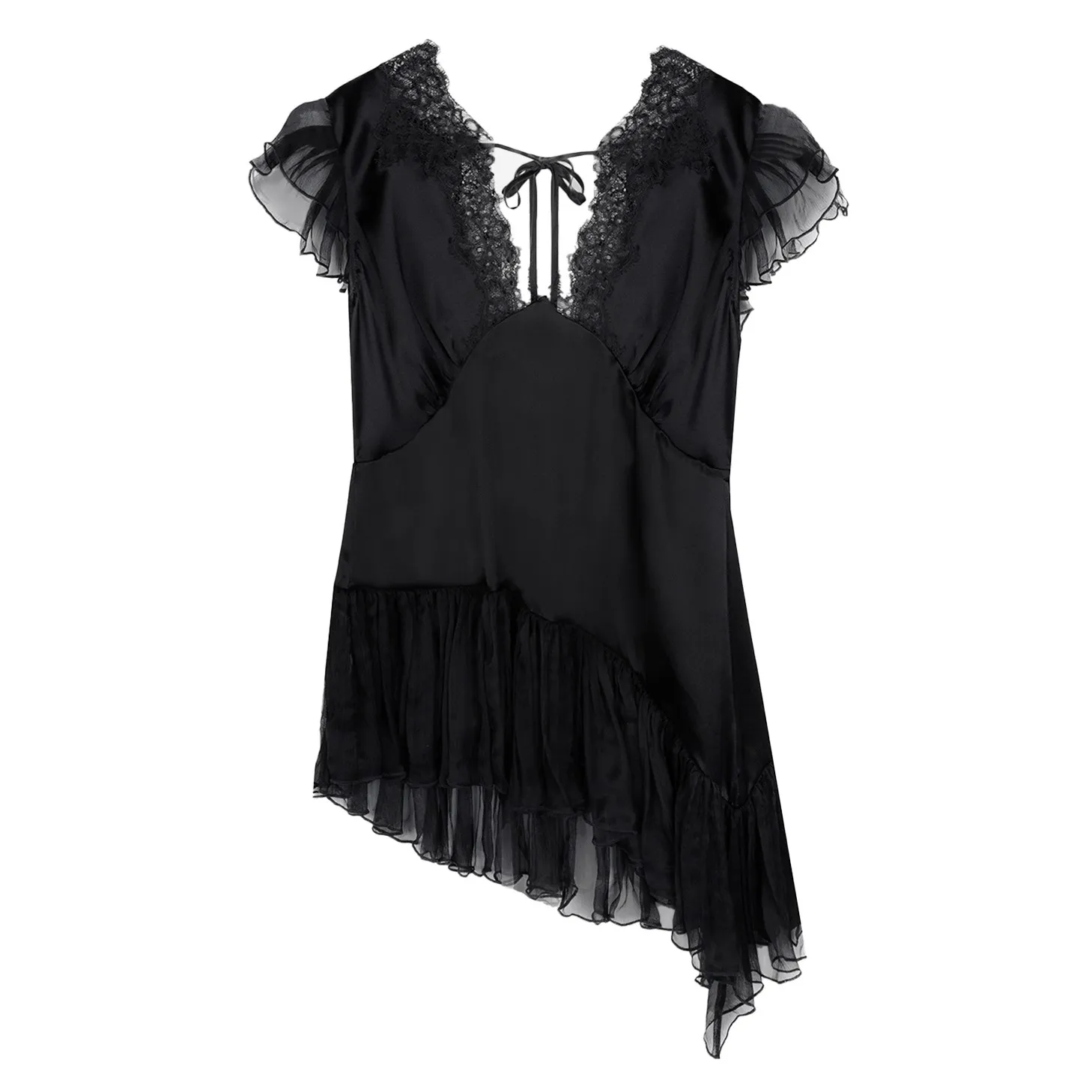 Mes Demoiselles Black Sibilla Silk Top