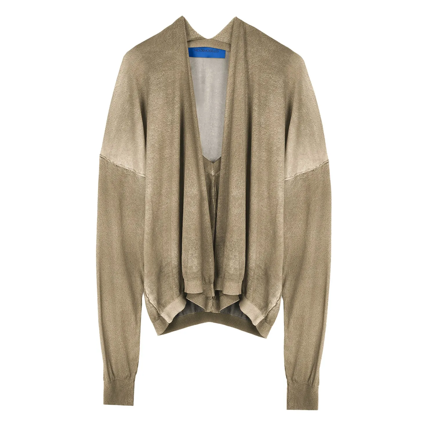 Cardigan Dom Coton | Kaki- Image produit n°0