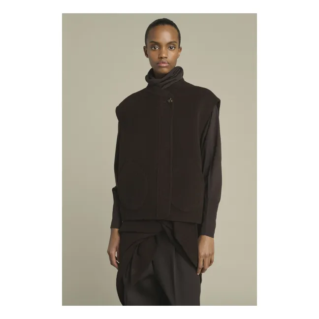 Chaqueta de lana Adeline | Marrón oscuro