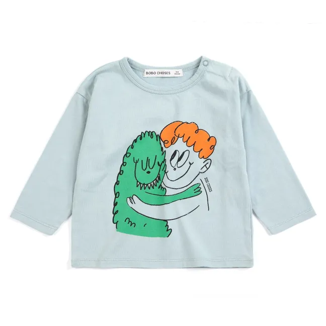 T-shirt Monstre Coton Bio Bébé | Bleu ciel