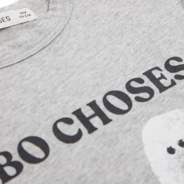 T-shirt Fantômes Bobo Choses Coton Bio Bébé | Gris chiné