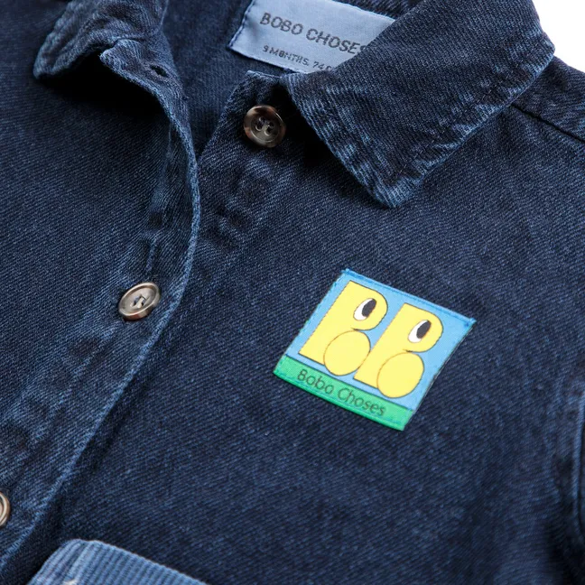 Chemise Denim Coton Recyclé Bébé | Bleu foncé
