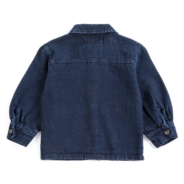 Chemise Denim Coton Recyclé Bébé | Bleu foncé